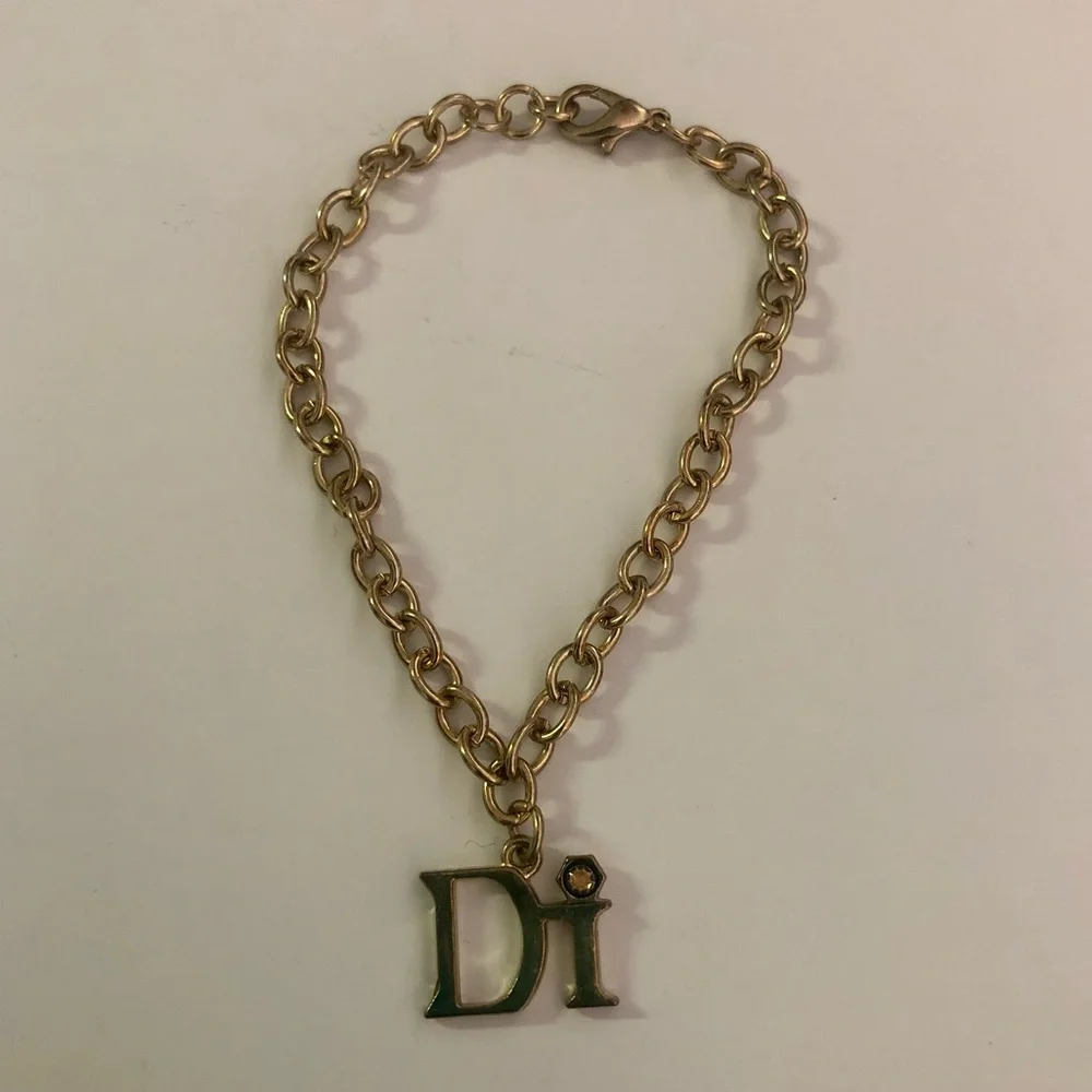 Diamonds International DI Vintage Gold Plated Cruise Ship Charm Bracelet 8”